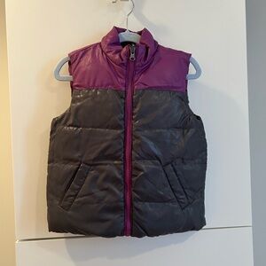 Place Purple and Grey Reversible Kids Puffer Vest Size XS(4)